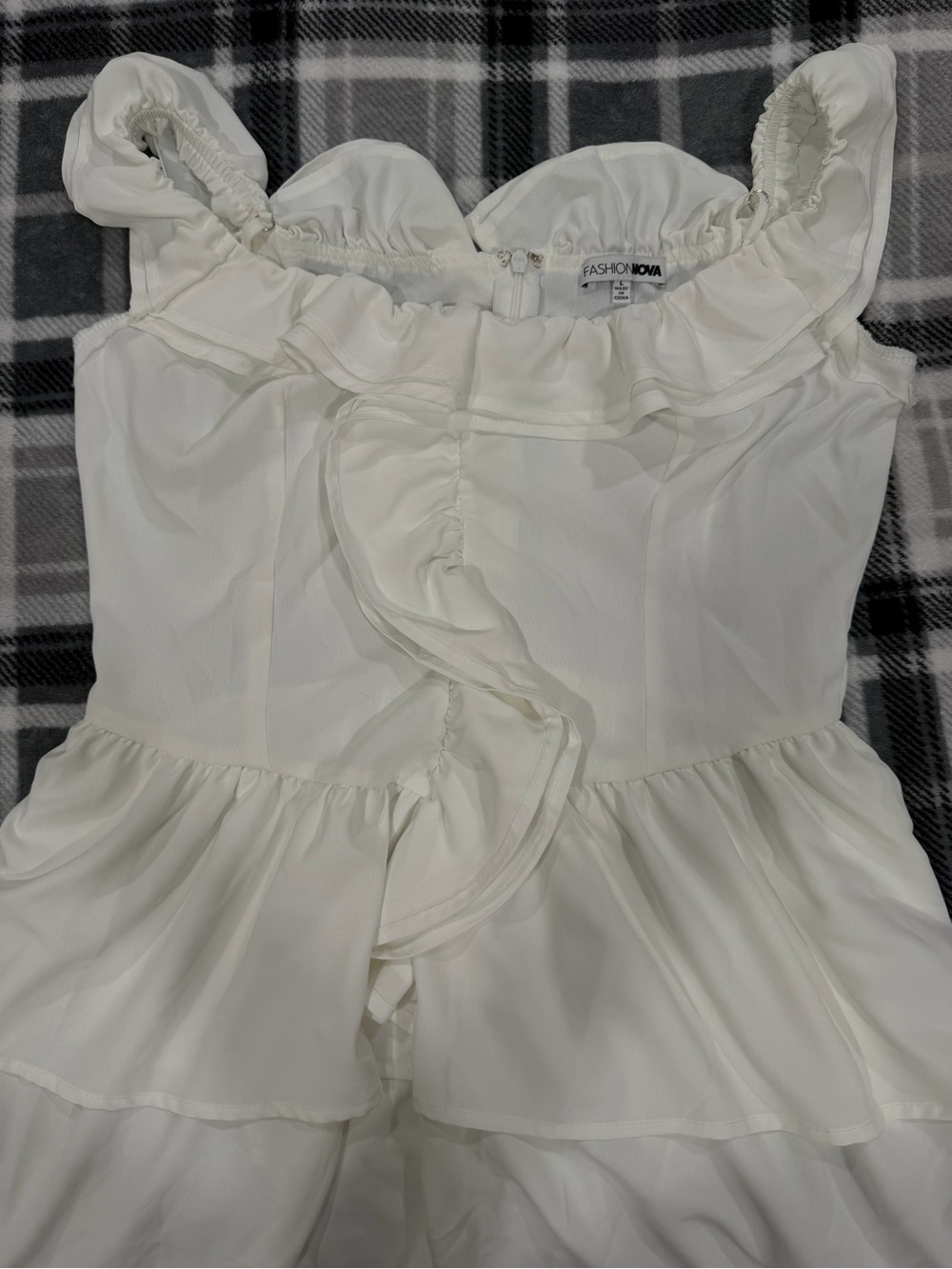 Zara Cream Ruffle Tiered Camisole Slip
